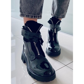 BM Botas planas lacadas Fray Negro 2