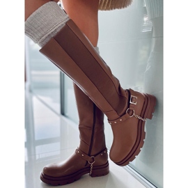 BM Botas de montar para mujer Yuna Camel marrón 1