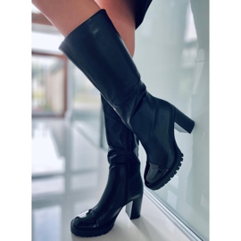 BM Botas tacón ancho Angie Black negro 3