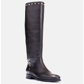Marco Shoes Botas de montar con tachuelas negro 3