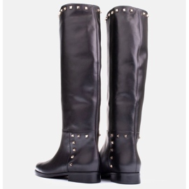 Marco Shoes Botas de montar con tachuelas negro 7