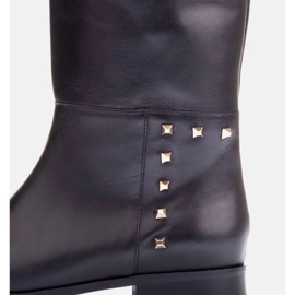 Marco Shoes Botas de montar con tachuelas negro 9
