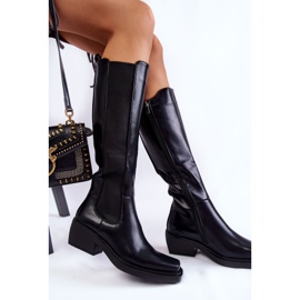 BM Botas de mujer Larsen de cuero negro 5