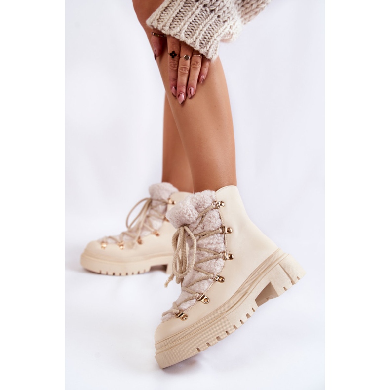 PS1 Botas Cálidas Piel Beige Claro Arisa 2 PS1 Botas Cálidas Piel Beige Claro Arisa 2