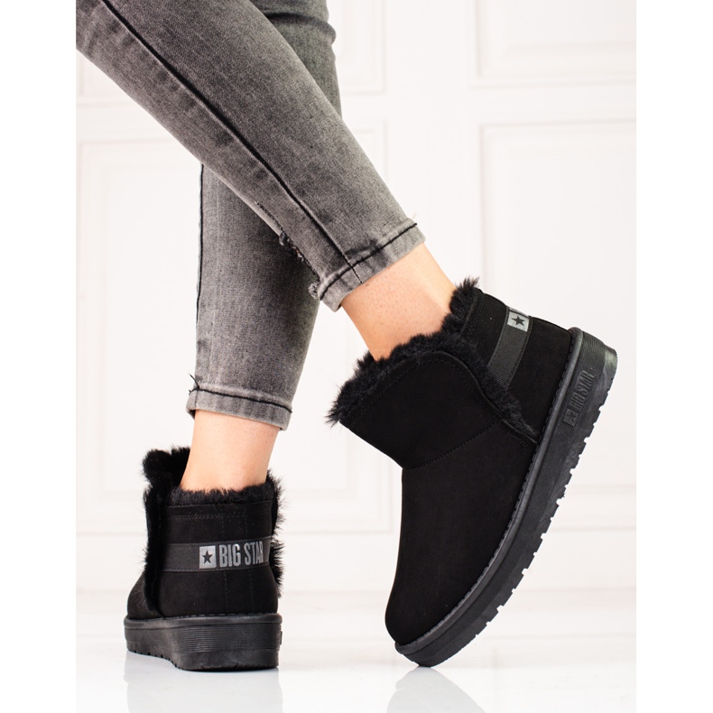 Botas de nieve cortas de mujer en ante negro Big Star KK274622 2