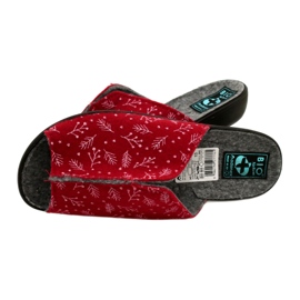 Zapatillas de fieltro de mujeres DIK41 Bio Nature Adanex 27778 rojo 4