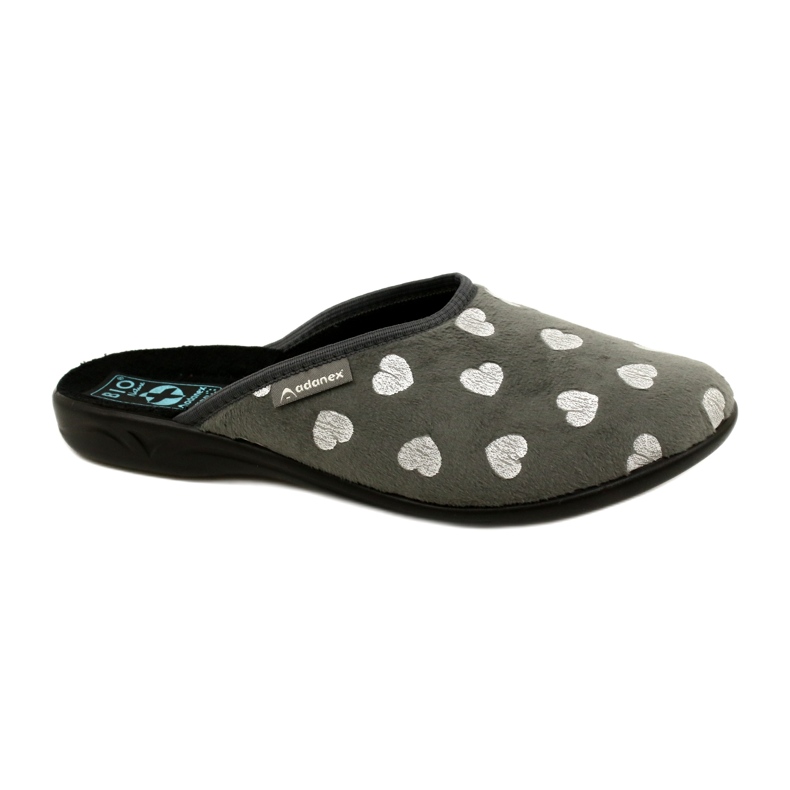 Pantuflas Mujer Con Corazones BIO Adanex 27938 Gris 1 Pantuflas Mujer Con Corazones BIO Adanex 27938 Gris 1