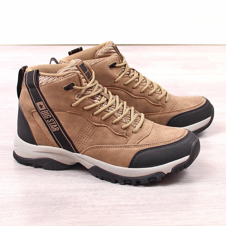 Zapatos trekking altos hombre beige Big Star KK174283 marrón 1