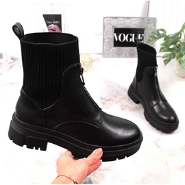 Botas cálidas de mujer Filippo negras con calcetín negro 1