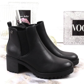 Botas de mujer Jodhpur botas en el poste aislado negro Sergio Leone 2