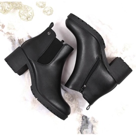 Botas de mujer Jodhpur botas en el poste aislado negro Sergio Leone 3