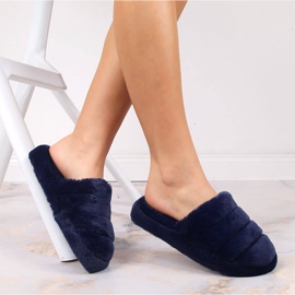 T.Sokolski Zapatillas de estar por casa de felpa azul marino para mujer T. Sokolski 5