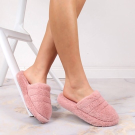 Zapatillas de estar por casa de felpa rosa para mujer T.Sokolski rosado 5