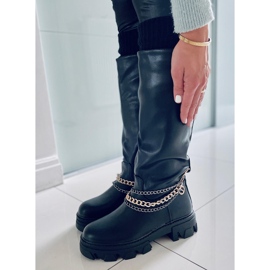 BM Botas con cadenas Persia Negro 5