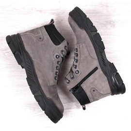Botas altas de hombre en piel gris T.Sokolski 2