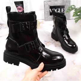 Botas cálidas de mujer negras con hebillas Laura La.Fi negro 1