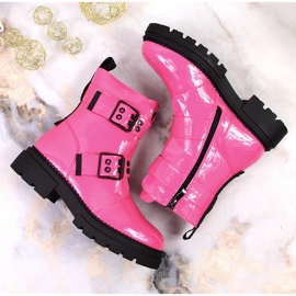 Botas cálidas de mujer con hebillas fucsia Laura La.Fi rosado 3