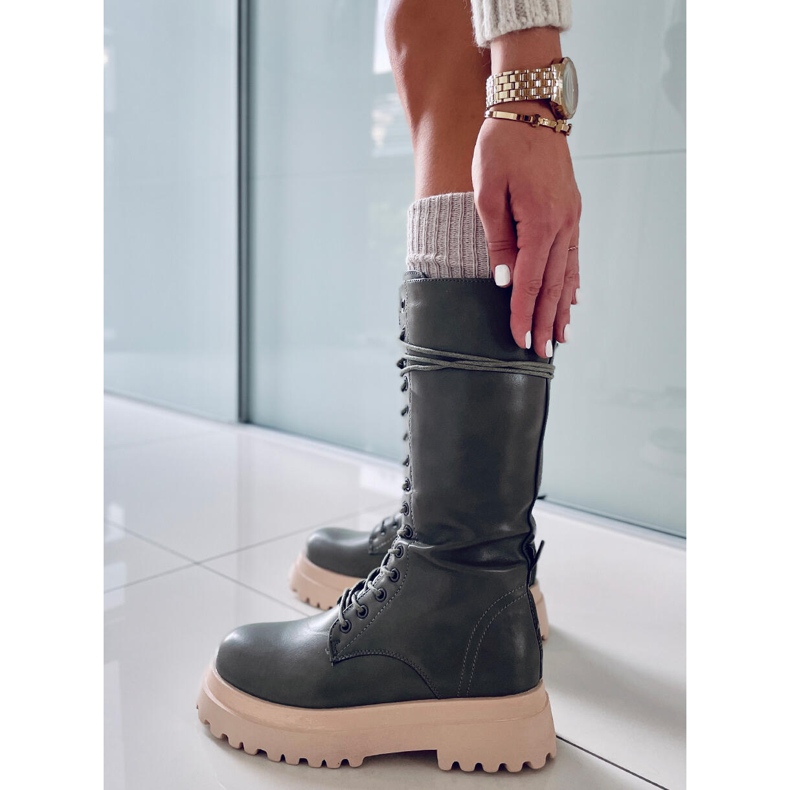 BM Botas con cordones Zona Green verde 1