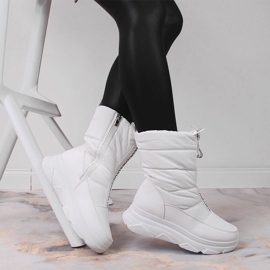 Botas de nieve para mujer con cremallera, blanco Potocki 5