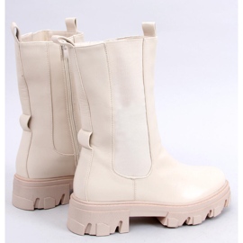 BM Botines Chelsea altos Desfile Beige 4