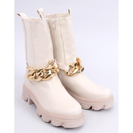 BM Botines Chelsea altos Desfile Beige 3