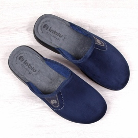Cómodas zapatillas de estar por casa hombre Inblu azul marino 3