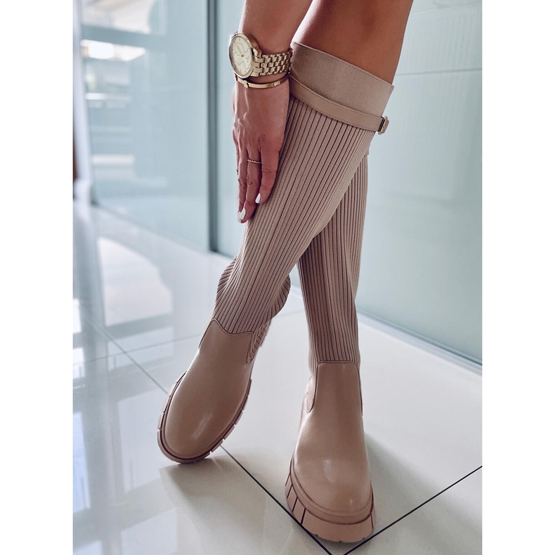 BM Botas de montar con empeine flexible Blow Taupe beige 1 BM Botas de montar con empeine flexible Blow Taupe beige 1