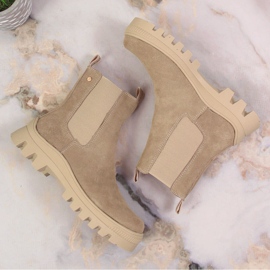 Botas Jodhpur de piel y ante, con aislamiento beige Filippo 4