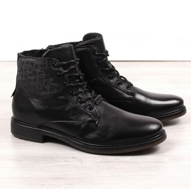 Botas de hombre en piel negras Bugatti KK153008 negro 1
