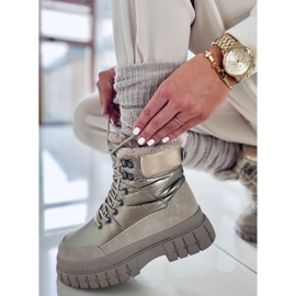BM Botas de nieve Renn Khaki para mujer caqui 5