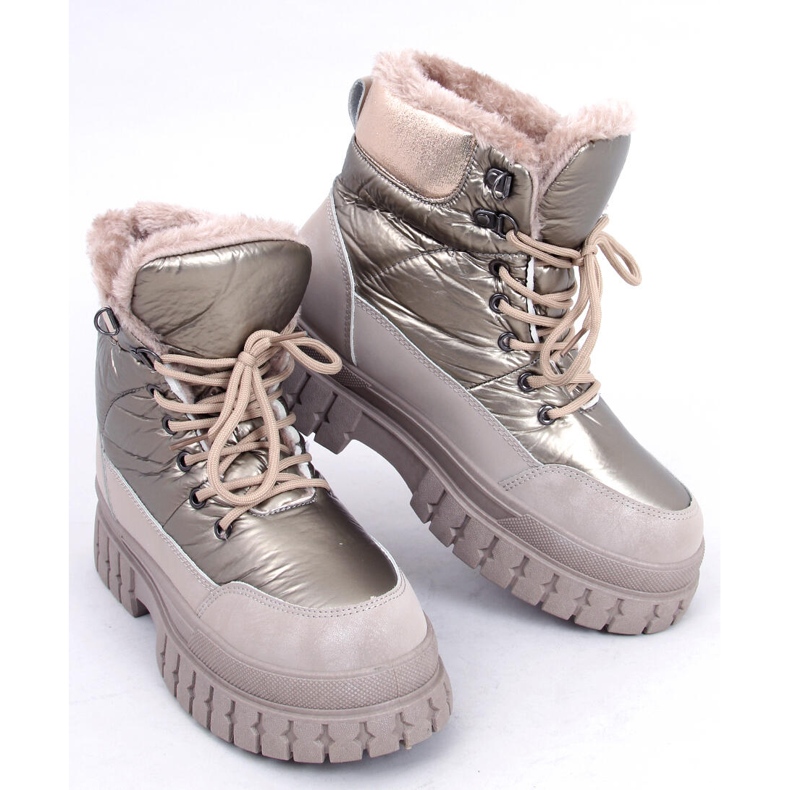 BM Botas de nieve Renn Khaki para mujer caqui 1