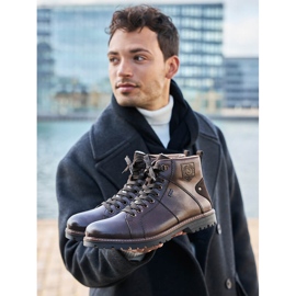 Botas impermeables de invierno para hombre con aislamiento de lana de oveja Rieker F3602-25 marrón 1 Botas impermeables de invierno para hombre con aislamiento de lana de oveja Rieker F3602-25 marrón 1