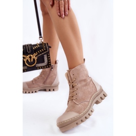 S.Barski Botas Mujer Ante Beige Margot 2