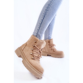 Botas Mujer Ante Beige Bellita Trappers 5