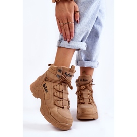 Zapatos Trekking Mujer Trappers Lee Cooper LCJ-22-31-1442 Marrón beige 1