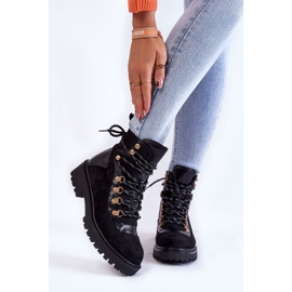 Botas cálidas negras de mujer con cordones Jesse negro 1