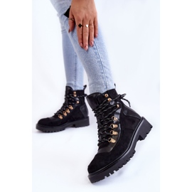 Botas cálidas negras de mujer con cordones Jesse negro 2