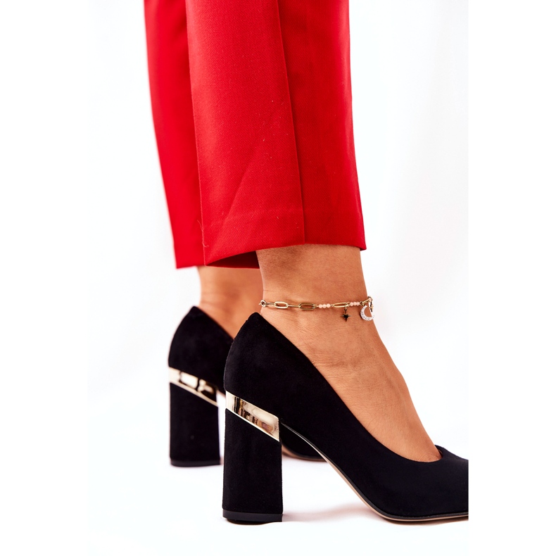 Pombas Lewski de gamuza para mujeres 3117 Negro 4