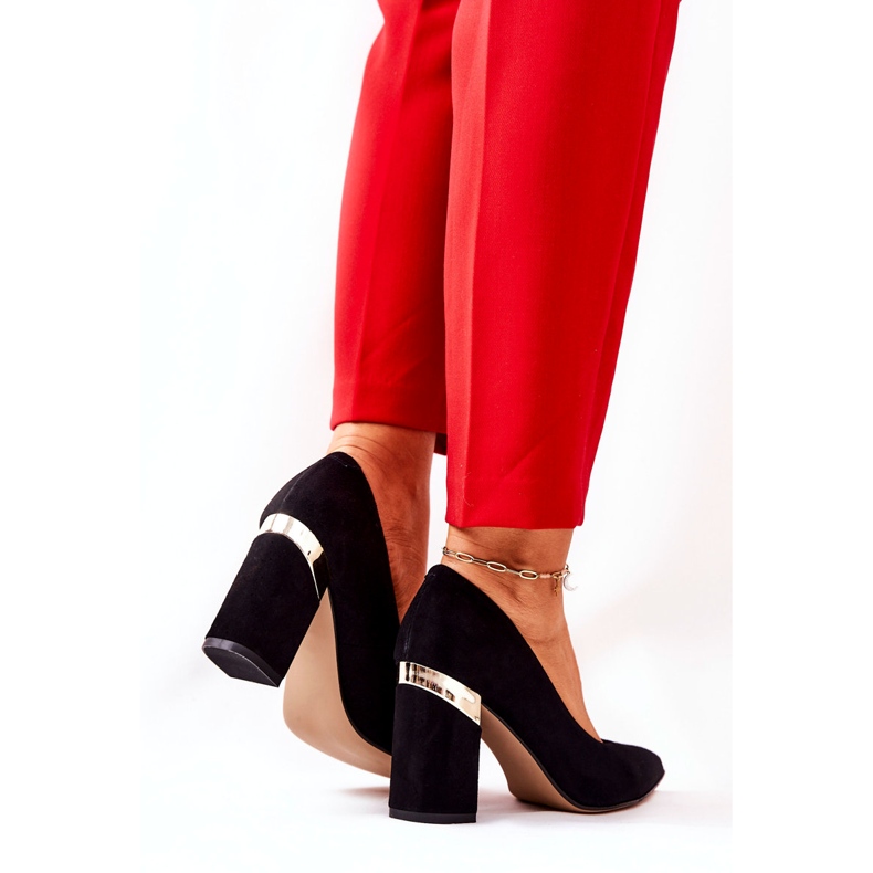 Pombas Lewski de gamuza para mujeres 3117 Negro 3