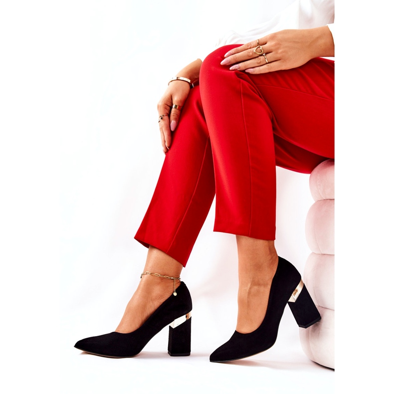 Pombas Lewski de gamuza para mujeres 3117 Negro 2