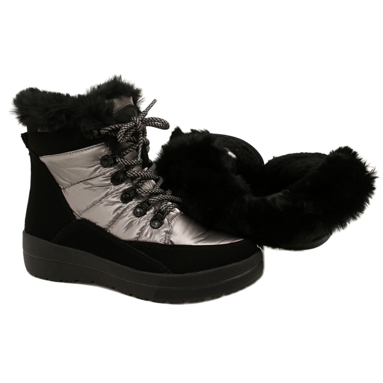 Botas de nieve para mujeres de Caprice impermeable 9-26240-29 032 Negro/Tope 4