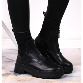 Botas cálidas de mujer Filippo negras con calcetín negro 6