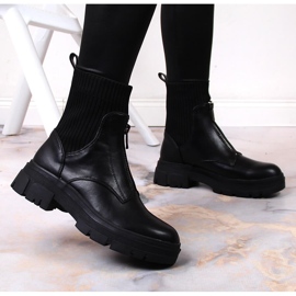 Botas cálidas de mujer Filippo negras con calcetín negro 5