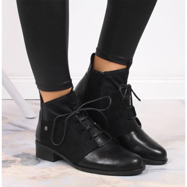 Botas de mujer negras con aislamiento y tacón plano Jezzi negro 5
