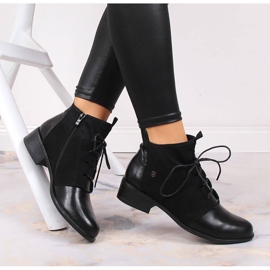 Botas de mujer negras con aislamiento y tacón plano Jezzi negro 3