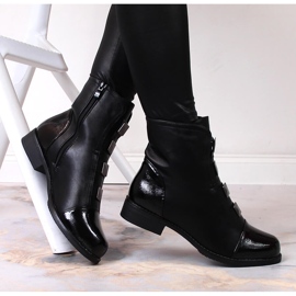 Botas negras para mujer con adorno de insulada Sabatina negra negro 5