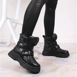 Botas de esquí negras con velcro y velcro para jóvenes Potocki negro 5