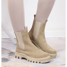Botas Jodhpur de piel y ante, con aislamiento beige Filippo 7