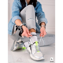 Goodin Deportivas de piel calada multicolor 1