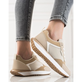 Sweet Shoes Zapatillas con malla beige marrón 3